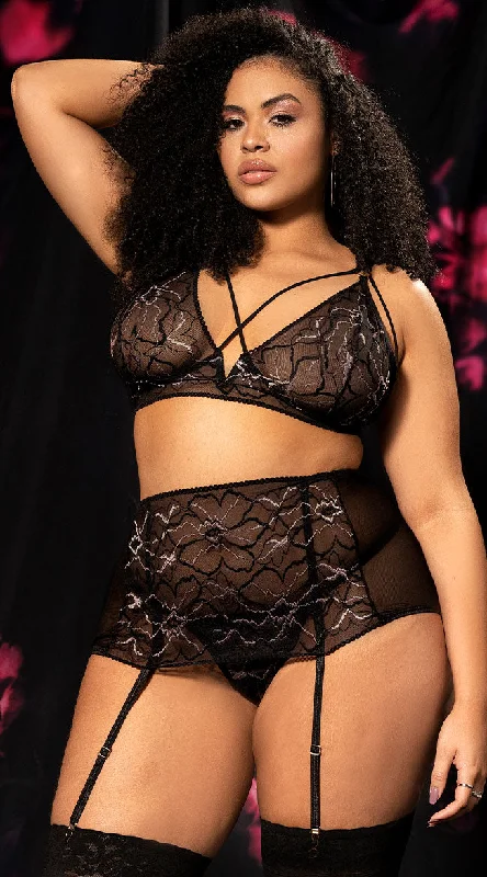 Plus Size Set The Tone Three Piece Bra Set